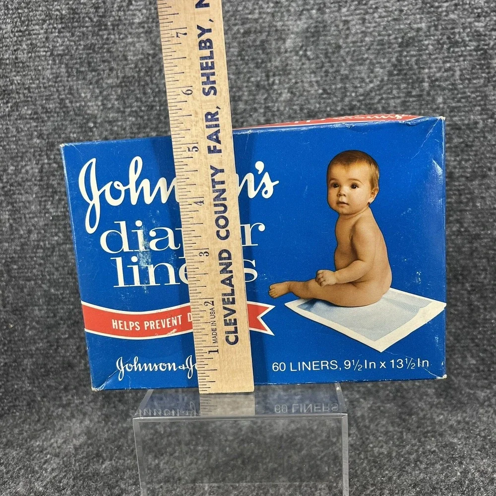 Vintage Johnson & Johnson NIB Baby Diaper Liners For Cloth Diapers Movie TV Prop